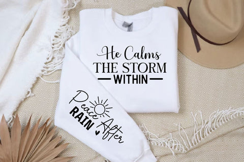 He Calms the Storm Within Sleeve SVG Design, Christian Sleeve SVG, Faith SVG Design, Jesus Sleeve SVG, Religious Sleeve SVG SVG Regulrcrative 