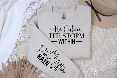 He Calms the Storm Within Sleeve SVG Design, Christian Sleeve SVG, Faith SVG Design, Jesus Sleeve SVG, Religious Sleeve SVG SVG Regulrcrative 