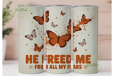 He Freed Me Tumbler Wrap Sublimation PixelChick 
