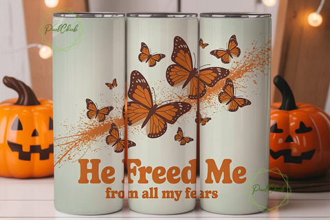 He Freed Me Tumbler Wrap Sublimation PixelChick 