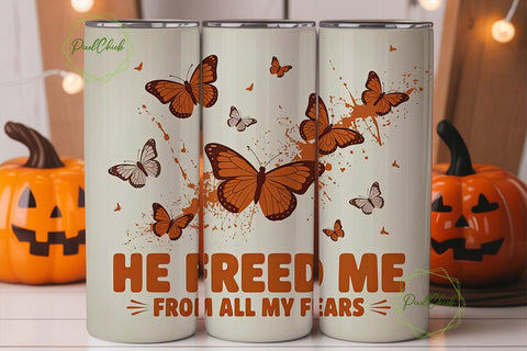 He Freed Me Tumbler Wrap Sublimation PixelChick 