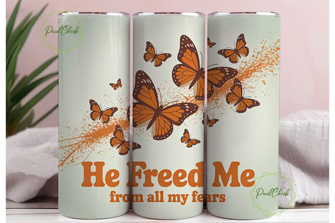 He Freed Me Tumbler Wrap Sublimation PixelChick 