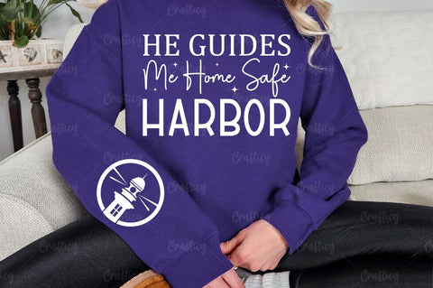 He guides me home safe harbor Sleeve SVG Design SVG Designangry 
