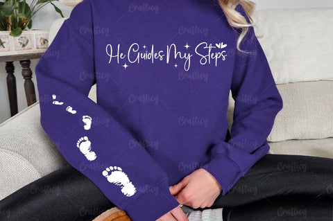 He guides my steps Sleeve SVG Design SVG Designangry 