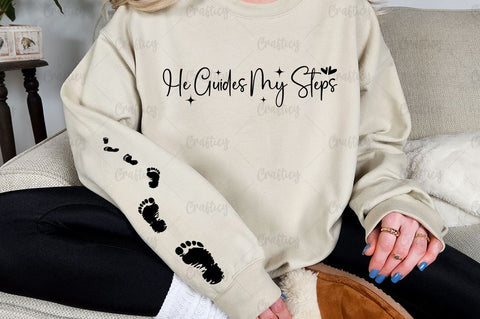 He guides my steps Sleeve SVG Design SVG Designangry 