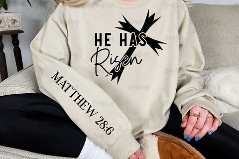 He has risen Sleeve SVG Design SVG Designangry 