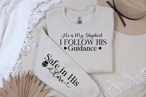 He is My Shepherd I Follow His Guidance Sleeve SVG Design, Christian Sleeve SVG, Faith SVG Design, Jesus Sleeve SVG SVG Regulrcrative 