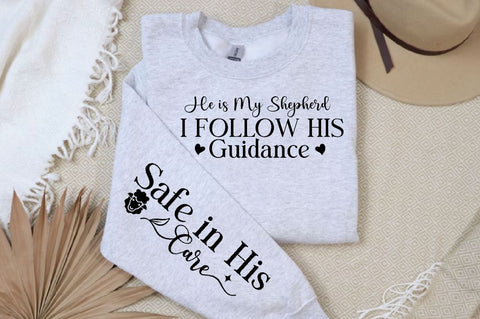 He is My Shepherd I Follow His Guidance Sleeve SVG Design, Christian Sleeve SVG, Faith SVG Design, Jesus Sleeve SVG SVG Regulrcrative 