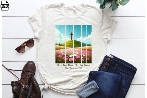 He Is Not Here He Has Risen Matthew 28.6 PNG Clipart Printable File Sublimation Creativedesigntee 