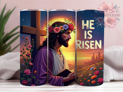 He Is Risen 20oz Inspirational Tumbler Wrap, He Is Risen Mug, Christian Drinkware, 20oz Religious Cup, Easter Gift, Faith Based Tumbler, Inspirational Jesus Mug Sublimation Li Zamperini 