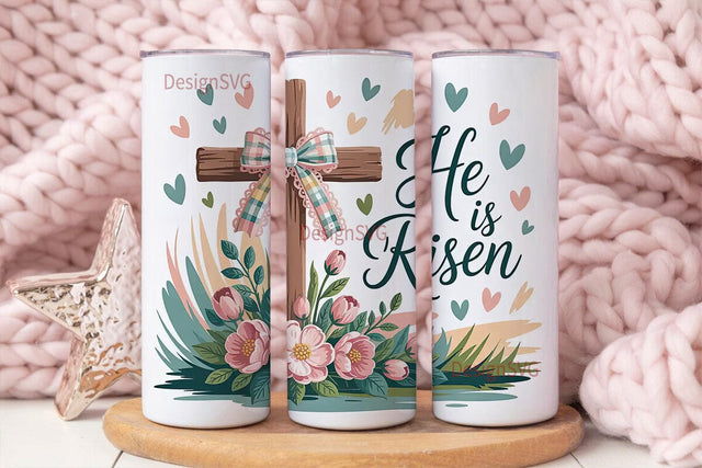 He Is Risen 20oz Tumbler Wrap Sublimation DesignSVG 