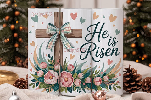 He Is Risen 20oz Tumbler Wrap Sublimation DesignSVG 
