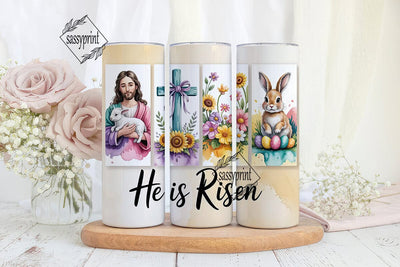 He Is Risen 20oz Tumbler Wrap Sublimation sassyprint 