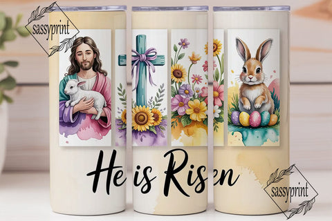 He Is Risen 20oz Tumbler Wrap Sublimation sassyprint 