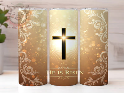 He Is Risen Christian Tumbler Wrap, Easter Tumbler Wrap, Religious Tumbler Design, Christian Sublimation Wrap, Resurrection Sunday Tumbler, Faith Tumbler PNG, He Lives 2025 Design Sublimation Lara' s Designs 