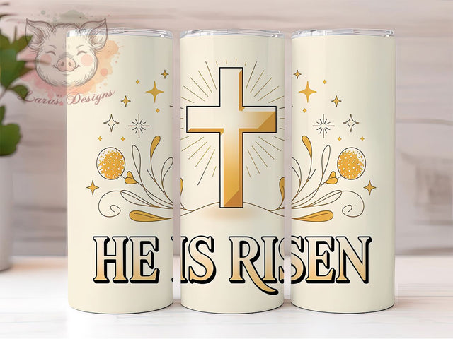 He Is Risen Christian Tumbler Wrap, Easter Tumbler Wrap, Religious Tumbler Design, Christian Sublimation Wrap, Resurrection Sunday Tumbler, Faith Tumbler PNG, He Lives 2025 Design Sublimation Lara' s Designs 