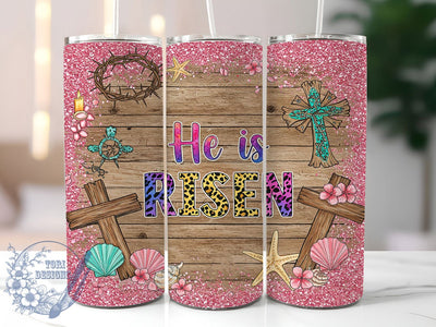 He Is Risen Easter Tumbler Wrap, Christian Tumbler Design, He Is Risen Sublimation, Religious Tumbler Wrap, 20oz Easter Cup, Resurrection Tumbler, Easter Gift Tumbler Sublimation ToriDesigns 