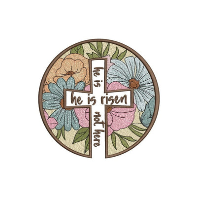 He is Risen Embroidery Design, 3 sizes, Instant Download Embroidery/Applique DESIGNS Nino Nadaraia 