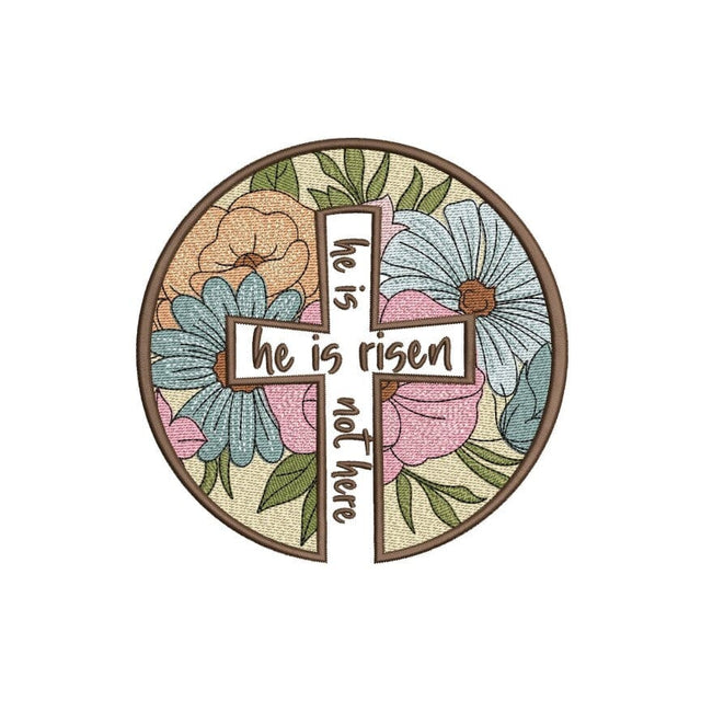 He is Risen Embroidery Design, 3 sizes, Instant Download Embroidery/Applique DESIGNS Nino Nadaraia 