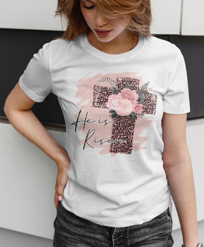 He Is Risen Leopard Cross PNG Sublimation So Fontsy VIP Design Shop 