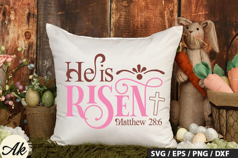 He Is Risen Matthew 28,6 SVG And Sticker PNG Design SVG akazaddesign 