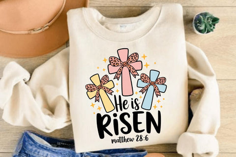 He is Risen PNG Christian Easter Sublimation Design Sublimation Regulrcrative 