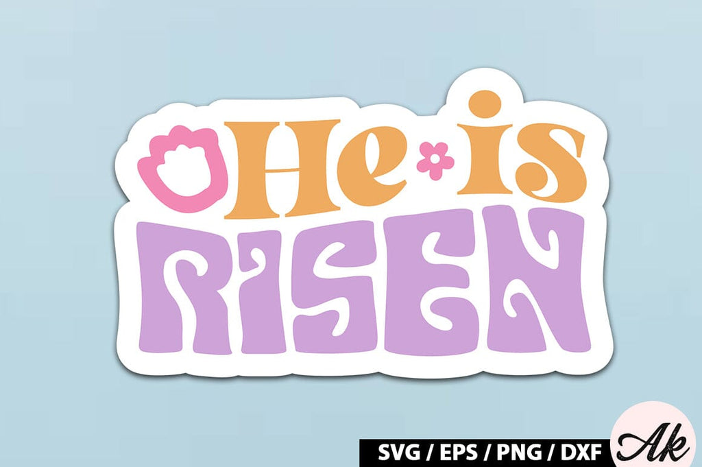 He is risen Retro Sticker - So Fontsy