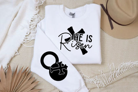 He is Risen Sleeve SVG Design, Christian Sleeve SVG, Faith SVG Design, Jesus Sleeve SVG SVG Regulrcrative 