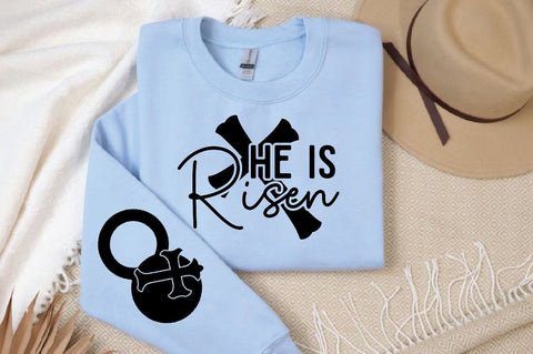 He is Risen Sleeve SVG Design, Christian Sleeve SVG, Faith SVG Design, Jesus Sleeve SVG SVG Regulrcrative 