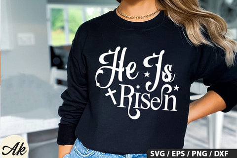 He Is Risen SVG And Sticker PNG Design SVG akazaddesign 