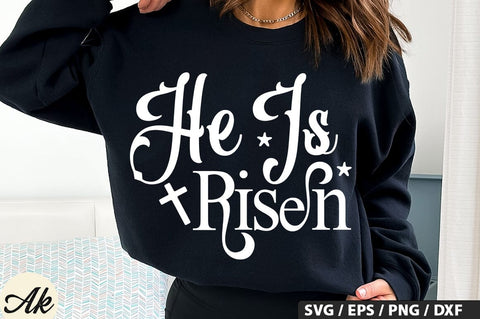 He Is Risen SVG And Sticker PNG Design SVG akazaddesign 