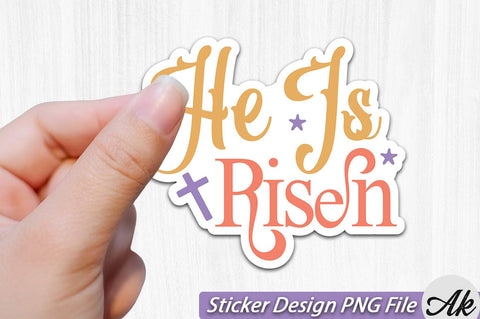 He Is Risen SVG And Sticker PNG Design SVG akazaddesign 