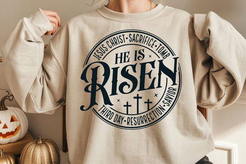 He is Risen SVG, Easter Cross Svg, Easter Svg, Christian Svg, Jesus Svg, Bible Verse Svg, Religious Svg, He is Risen Easter Svg SVG DesignDestine 