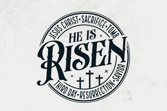 He is Risen SVG, Easter Cross Svg, Easter Svg, Christian Svg, Jesus Svg, Bible Verse Svg, Religious Svg, He is Risen Easter Svg SVG DesignDestine 