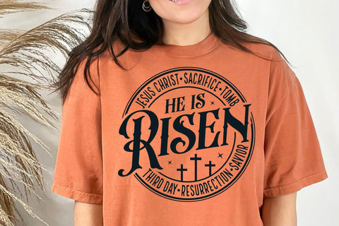 He is Risen SVG, Easter Cross Svg, Easter Svg, Christian Svg, Jesus Svg, Bible Verse Svg, Religious Svg, He is Risen Easter Svg SVG DesignDestine 