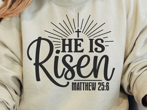 He Is Risen Svg, Easter Svg, Easter Shirt Svg, Spring Svg, It Is Finished Svg, Christian Svg, Resurrection Svg, Faith Svg, Cross Svg SVG DesignDestine 
