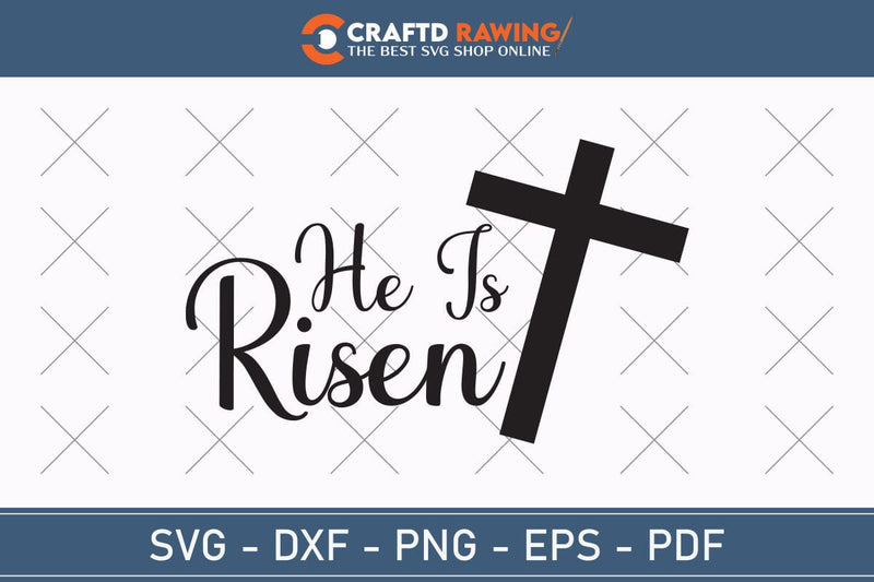 He Is Risen SVG, PNG, Christian Easter Svg Files, Door Hanger Svg, Door Sign Svg, Round Sign Svg, He Is Risen Png, Easter Sign Svg Svg Png Cutting File SVG Debashish Barman 