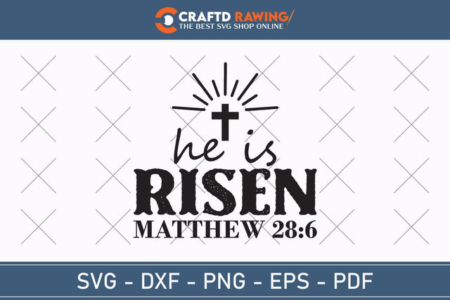 He Is Risen SVG, PNG, Christian Easter Svg Files, Door Hanger Svg, Door Sign Svg, Round Sign Svg, He Is Risen Png, Easter Sign Svg Svg Png Cutting File SVG Debashish Barman 
