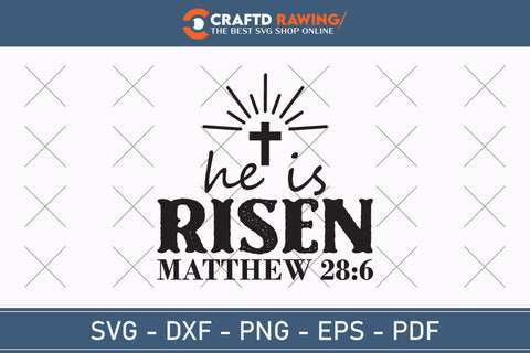 He Is Risen SVG, PNG, Christian Easter Svg Files, Door Hanger Svg, Door Sign Svg, Round Sign Svg, He Is Risen Png, Easter Sign Svg Svg Png Cutting File SVG Debashish Barman 