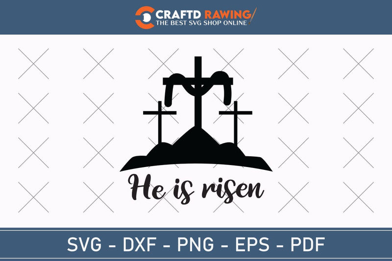 He Is Risen SVG, PNG, Christian Easter Svg Files, Door Hanger Svg, Door Sign Svg, Round Sign Svg, He Is Risen Png, Easter Sign Svg Svg Png Cutting File SVG Debashish Barman 