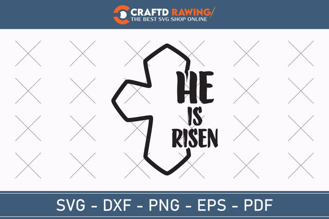 He Is Risen SVG, PNG, Christian Easter Svg Files, Door Hanger Svg, Door Sign Svg, Round Sign Svg, He Is Risen Png, Easter Sign Svg Svg Png Cutting File SVG Debashish Barman 