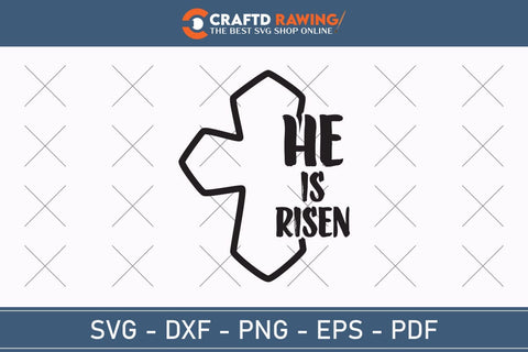 He Is Risen SVG, PNG, Christian Easter Svg Files, Door Hanger Svg, Door Sign Svg, Round Sign Svg, He Is Risen Png, Easter Sign Svg Svg Png Cutting File SVG Debashish Barman 