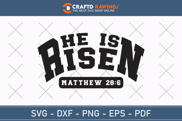 He Is Risen SVG, PNG, Christian Easter Svg Files, Door Hanger Svg, Door Sign Svg, Round Sign Svg, He Is Risen Png, Easter Sign Svg Svg Png Cutting File SVG Debashish Barman 