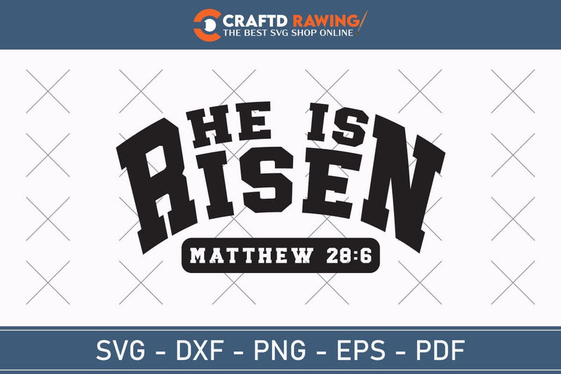 He Is Risen SVG, PNG, Christian Easter Svg Files, Door Hanger Svg, Door Sign Svg, Round Sign Svg, He Is Risen Png, Easter Sign Svg Svg Png Cutting File SVG Debashish Barman 