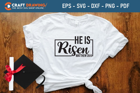 He Is Risen SVG, PNG, Christian Easter Svg Files, Door Hanger Svg, Door Sign Svg, Round Sign Svg, He Is Risen Png, Easter Sign Svg Svg Png Cutting File SVG Debashish Barman 