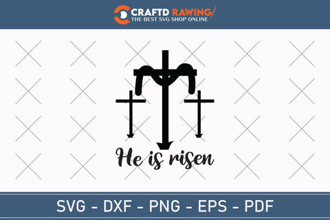 He Is Risen SVG, PNG, Christian Easter Svg Files, Door Hanger Svg, Door Sign Svg, Round Sign Svg, He Is Risen Png, Easter Sign Svg Svg Png Cutting File SVG Debashish Barman 