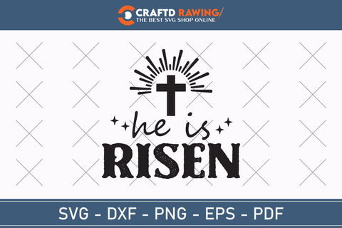 He Is Risen SVG, PNG, Christian Easter Svg Files, Door Hanger Svg, Door Sign Svg, Round Sign Svg, He Is Risen Png, Easter Sign Svg Svg Png Cutting File SVG Debashish Barman 