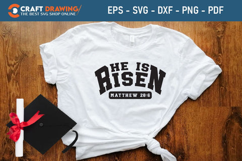 He Is Risen SVG, PNG, Christian Easter Svg Files, Door Hanger Svg, Door Sign Svg, Round Sign Svg, He Is Risen Png, Easter Sign Svg Svg Png Cutting File SVG Debashish Barman 