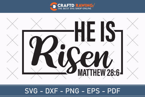 He Is Risen SVG, PNG, Christian Easter Svg Files, Door Hanger Svg, Door Sign Svg, Round Sign Svg, He Is Risen Png, Easter Sign Svg Svg Png Cutting File SVG Debashish Barman 