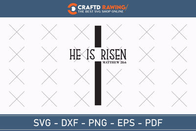 He Is Risen SVG, PNG, Christian Easter Svg Files, Door Hanger Svg, Door Sign Svg, Round Sign Svg, He Is Risen Png, Easter Sign Svg Svg Png Cutting File SVG Debashish Barman 
